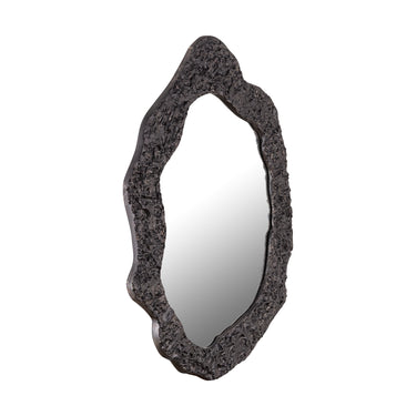 Spiegel – Organisches Design, Ovale Form, Aluminium Material, Schwarz – Morina | PTMD