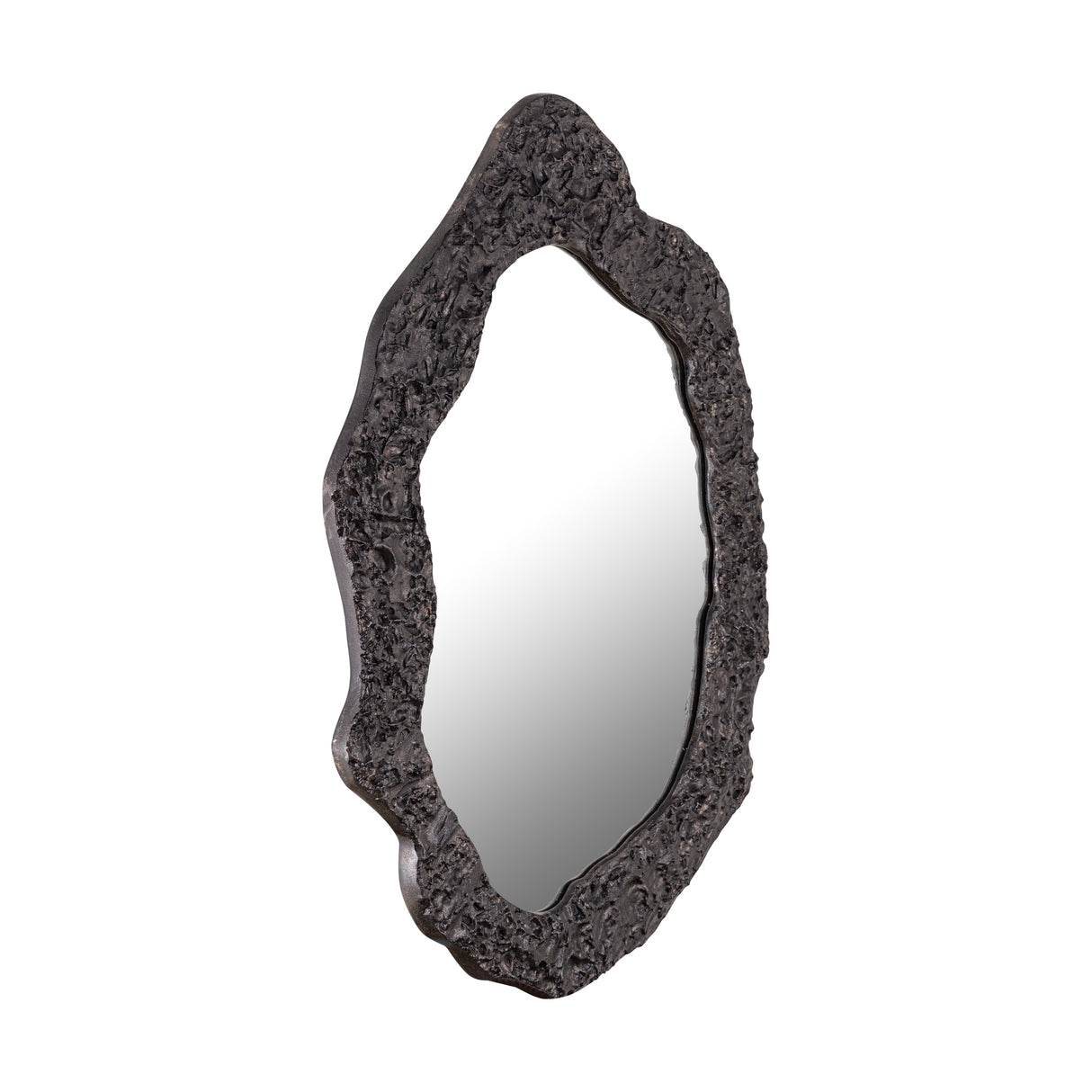 Spiegel – Organisches Design, Ovale Form, Aluminium Material, Schwarz – Morina | PTMD