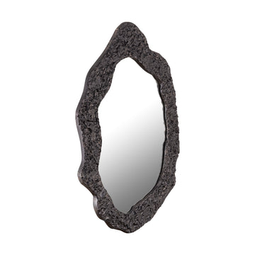 Spiegel – Organisches Design, Ovale Form, Aluminium Material, Schwarz – Morina | PTMD