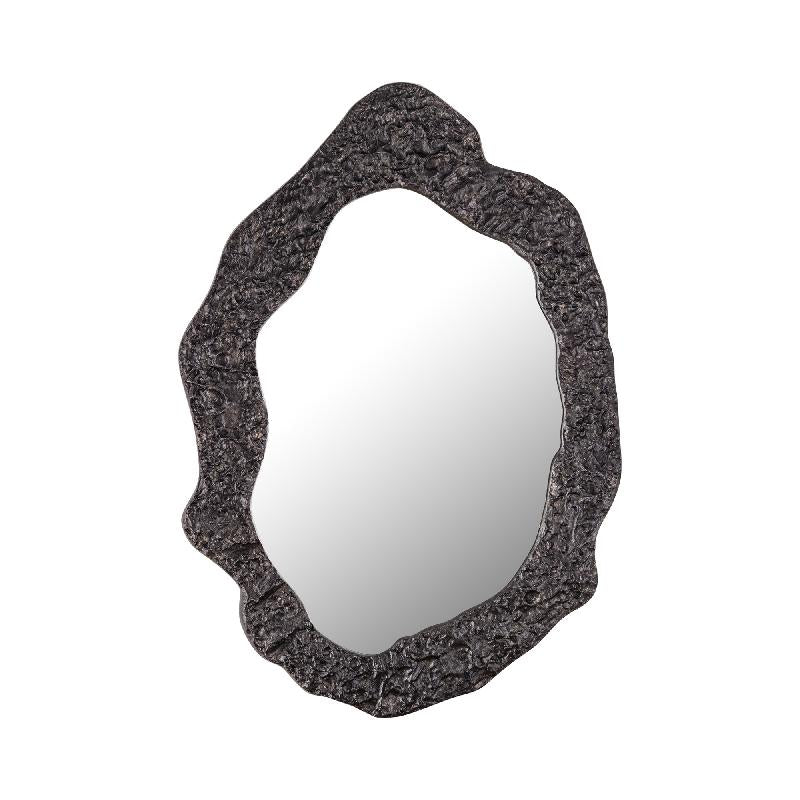 Spiegel – Organisches Design, Ovale Form, Aluminium Material, Schwarz – Morina | PTMD