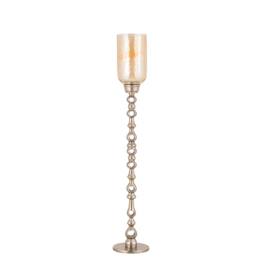 Bodenwindlicht – Gegossenes Aluminium, Rundes Design, Champagner Oberfläche, L – Tracy | PTMD