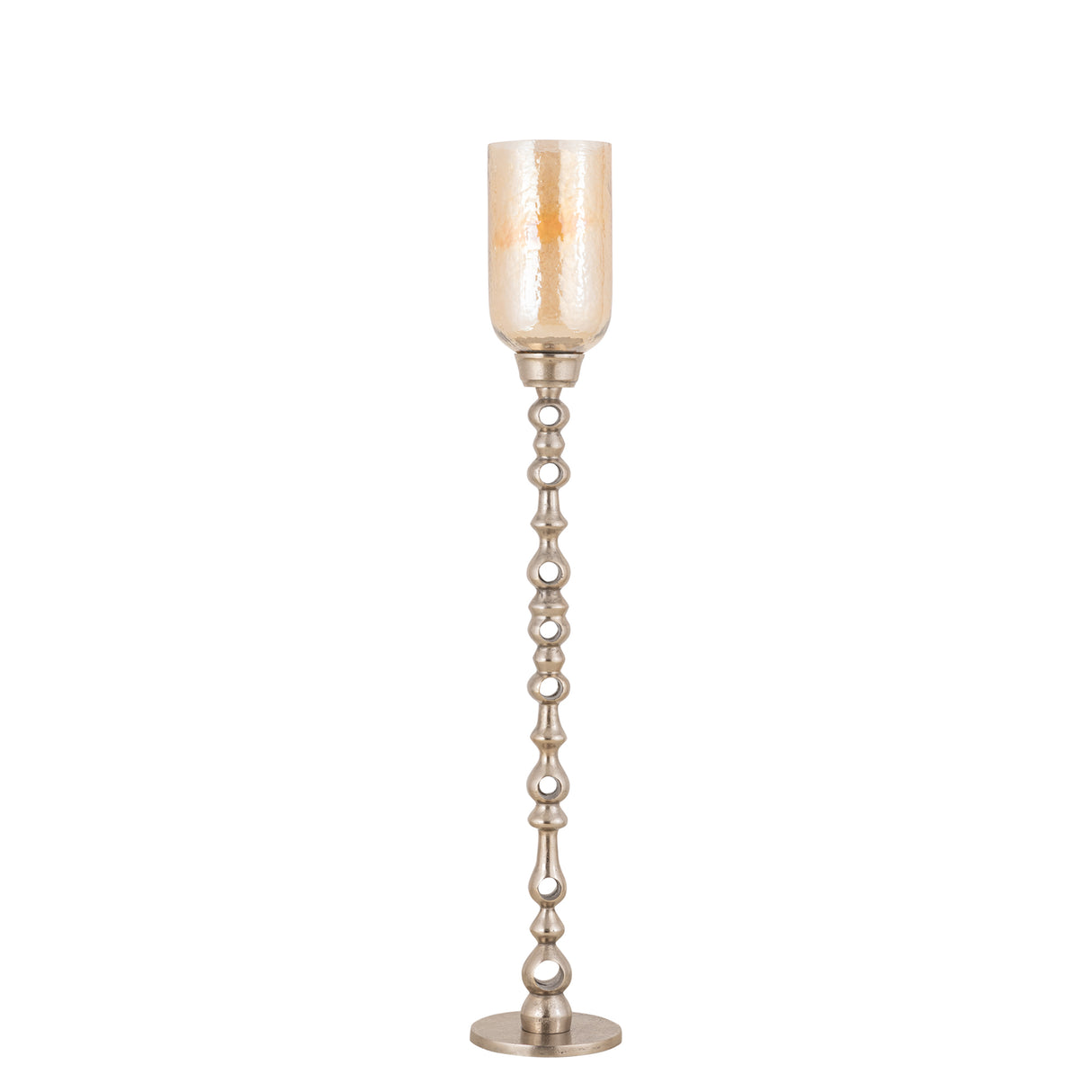 Bodenwindlicht – Gegossenes Aluminium, Rundes Design, Champagner Oberfläche, L – Tracy | PTMD