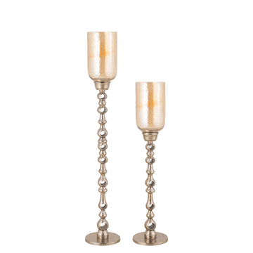 Bodenwindlicht – Gegossenes Aluminium, Rundes Design, Champagner Oberfläche, L – Tracy | PTMD