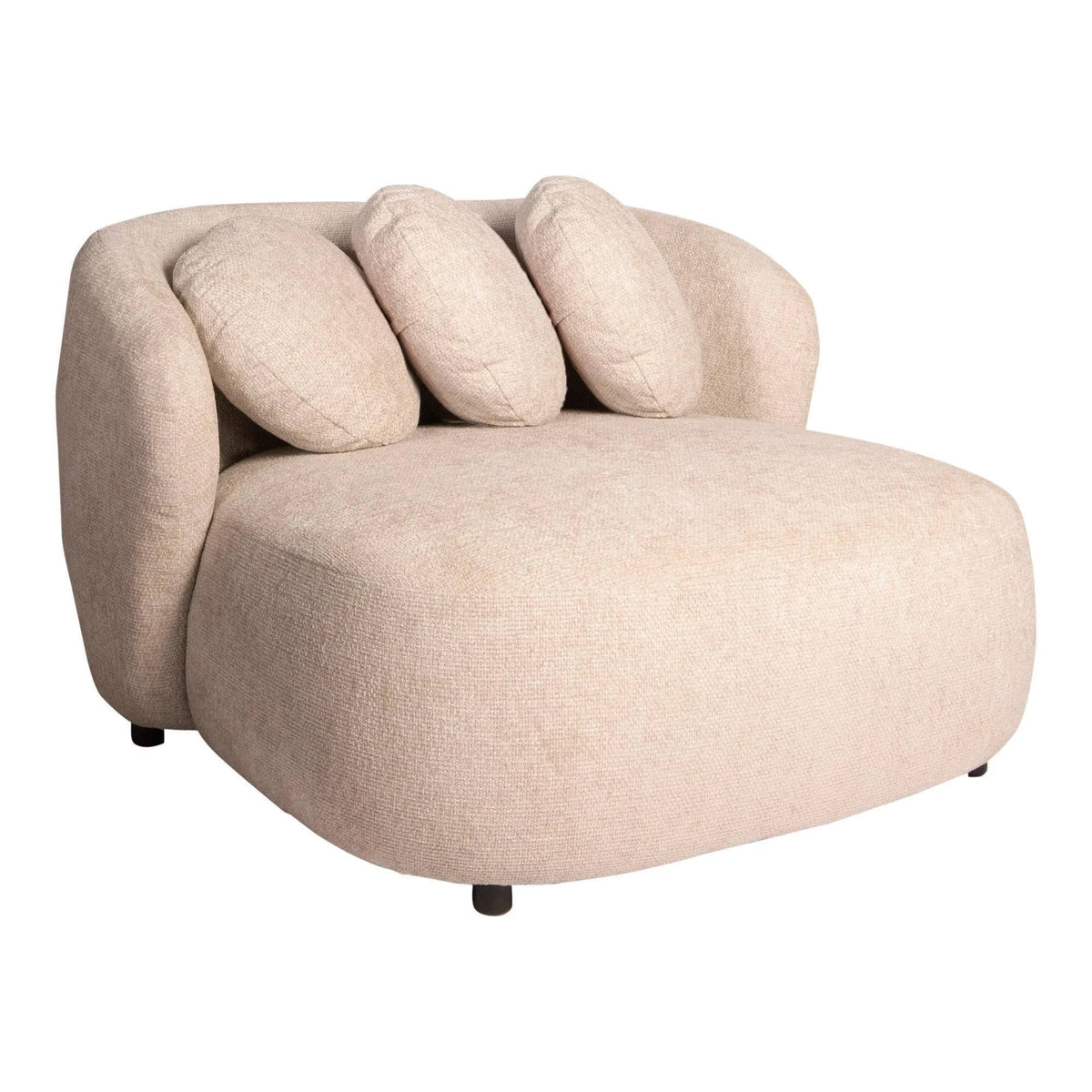 Sessel – Creme Stoff, Taubenfarbener Stoff, Große Sitzform - Aphrodite | PTMD