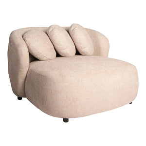 Sessel – Creme Stoff, Taubenfarbener Stoff, Große Sitzform - Aphrodite | PTMD