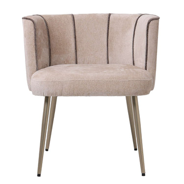 Stuhl aus Aphrodite - Stoff, weiches gepolstertes Finish, 3 - Streifen - Design – Nell | PTMD - Esszett Luxury | Stilvolles Wohnen mit Charakter