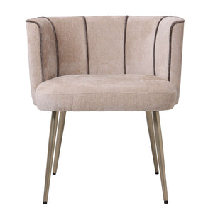Stuhl aus Aphrodite - Stoff, weiches gepolstertes Finish, 3 - Streifen - Design – Nell | PTMD - Esszett Luxury | Stilvolles Wohnen mit Charakter