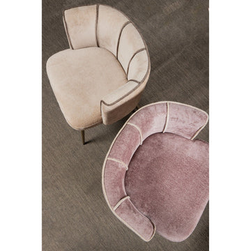 Stuhl aus Aphrodite - Stoff, weiches gepolstertes Finish, 3 - Streifen - Design – Nell | PTMD - Esszett Luxury | Stilvolles Wohnen mit Charakter