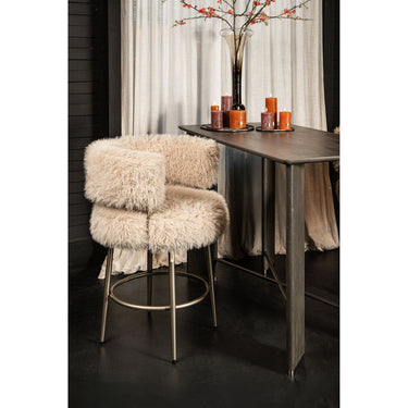 Sessel aus Hair - Stoff mit Metallbasis komfortabler Polsterung & elegantem Formdesign – Hair | PTMD - Esszett Luxury | Stilvolles Wohnen mit Charakter