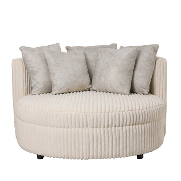 Sessel aus Stoff, zweiteiliges Sitzdesign, inklusive fünf Kissen – Fayen | PTMD - Esszett Luxury | Stilvolles Wohnen mit Charakter