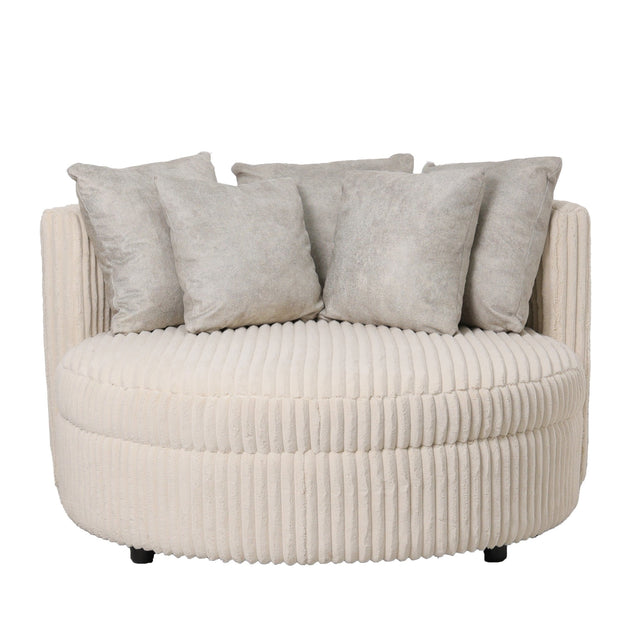 Sessel aus Stoff, zweiteiliges Sitzdesign, inklusive fünf Kissen – Fayen | PTMD - Esszett Luxury | Stilvolles Wohnen mit Charakter