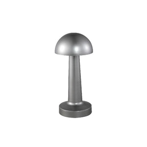 LED-Tischlampe – Aluminium Gehäuse, Runde Schirmform, Silber Farbgebung – Saraann | PTMD