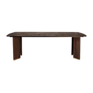 Dining table made of mango wood, modern design, metal legs - Liber | PTMD