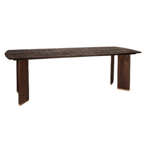 Esszimmertisch – Braunes Mangoholz, Goldene Metallbeine, Langes Tischform, 280 cm - Liber | PTMD
