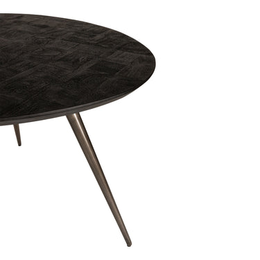 Esszimmertisch – Organische Form, Rundes Design, Schwarzes Finish – Fieron | PTMD