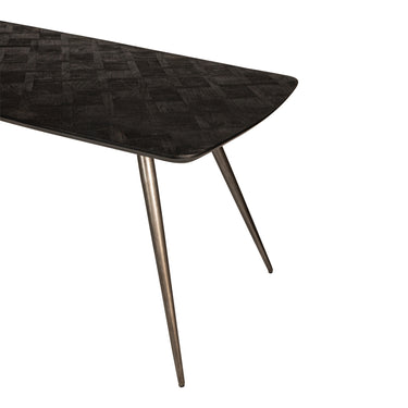 Esszimmertisch – Akazienholz Oberfläche, Ovales Design, Schwarzes Finish – Fieron | PTMD
