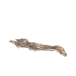 Decorative bowl made of cast aluminum with handcrafted, wavy shape and antique brass finish S – Aitana | PTMD