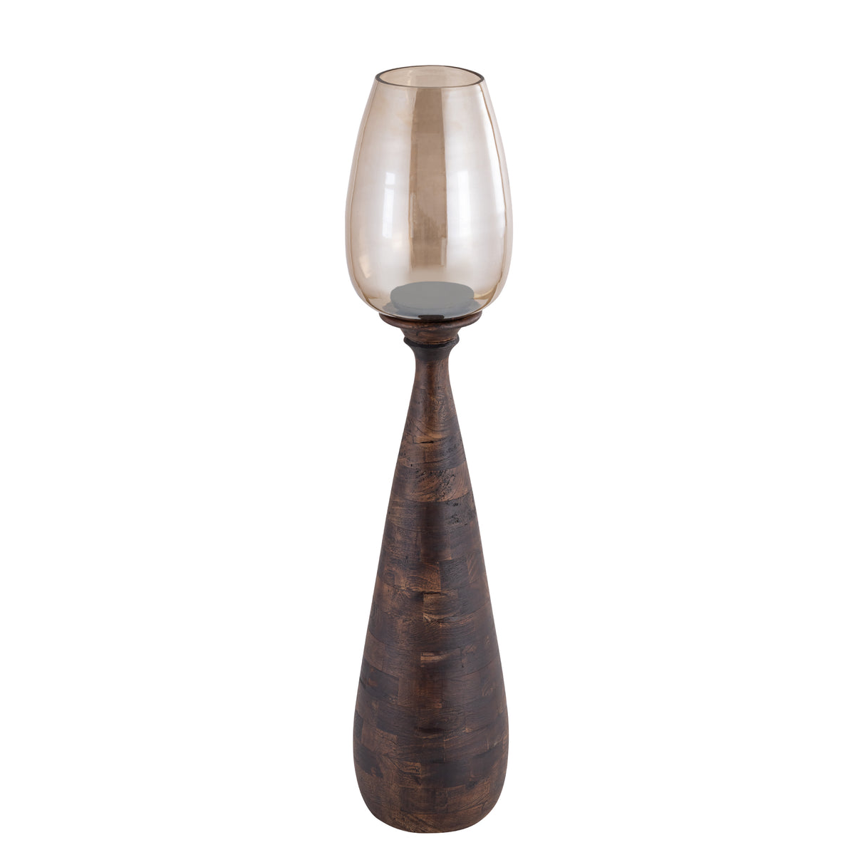 Windlicht – Braunes Metall, Schlankes Design, Elegante Form, M – Midi | PTMD