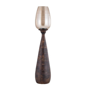 Windlicht – Braunes Metall, Schlankes Design, Elegante Form, M – Midi | PTMD