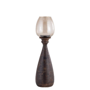 Windlicht – Braunes Metall, Schlankes Design, Elegante Form, S – Midi | PTMD