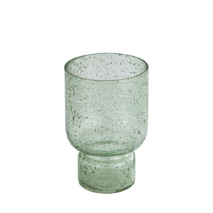 Teelichthalter – Glas Material, Grün Ton, Steinoptik Look, S – Laurynn | PTMD