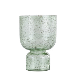 Tealight Holder - Glass Material, Green Tone, Stone-Look, L - Laurynn | PTMD