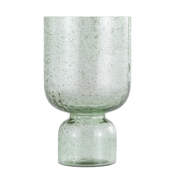 Hurricane Lantern – Glass Material, Green Shade, Stone Look – Laurynn | PTMD
