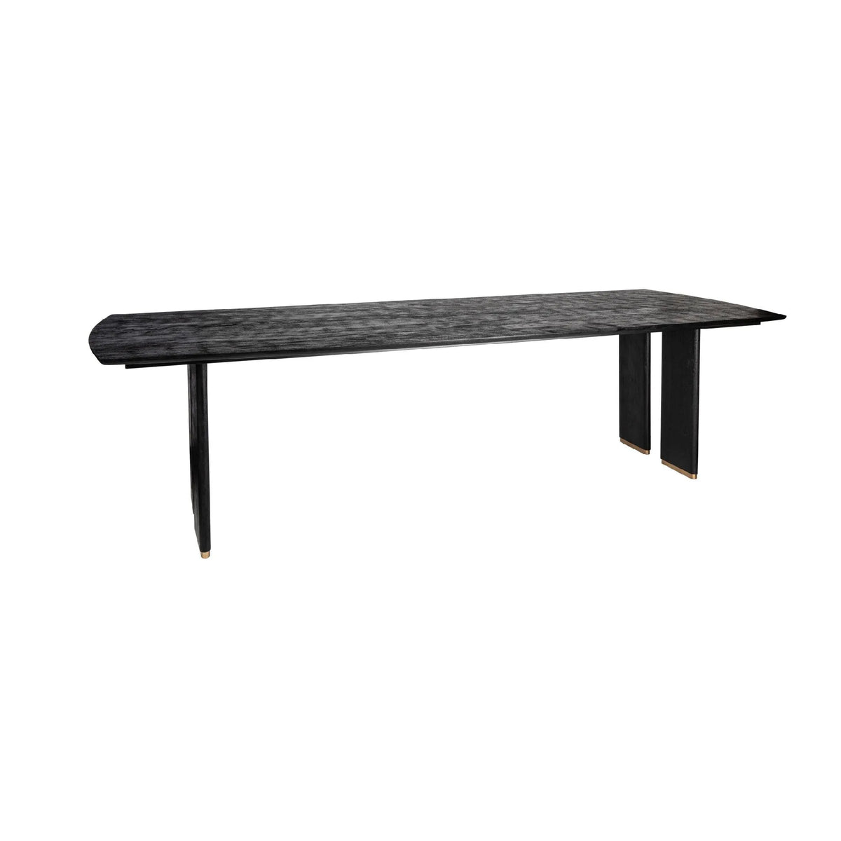 Esszimmertisch – Schwarzes Mangoholz, Goldene Metallbeine, Lange Tischform, 200 cm - Liber | PTMD