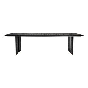 Esszimmertisch – Schwarzes Mangoholz, Goldene Metallbeine, Langes Tischform, 280 cm - Liber | PTMD