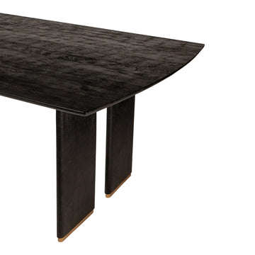 Mango Wood Dining Table with Metal Frame & Distinctive Grain - Liber | PTMD