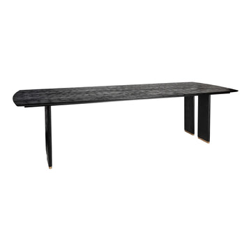 Mango Wood Dining Table with Metal Frame & Distinctive Grain - Liber | PTMD