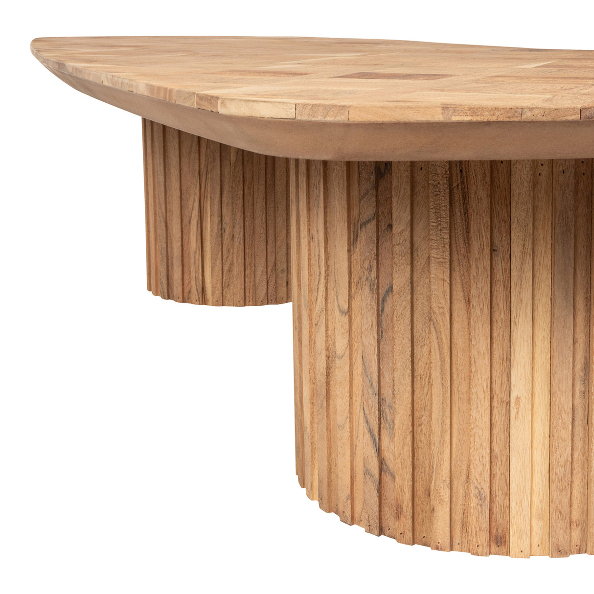 Couchtisch – Akazienholz Oberfläche, Doppelte Basis, Natürliches Finish – Fieron | PTMD
