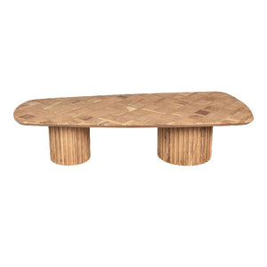 Couchtisch – Akazienholz Oberfläche, Doppelte Basis, Natürliches Finish – Fieron | PTMD