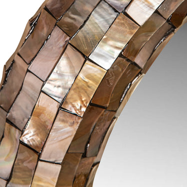 Spiegel – Schalendesign, Runde Form, Kunststoff Material, Bronze, L – Chelsae | PTMD
