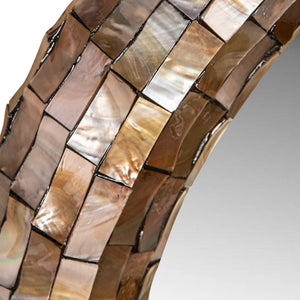 Spiegel – Schalendesign, Runde Form, Kunststoff Material, Bronze, L – Chelsae | PTMD