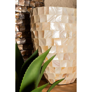 Spiegel – Schalendesign, Rechteckige Form, Kunststoff Material, Creme – Chelsae | PTMD