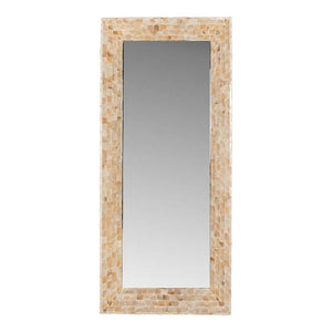 Spiegel – Schalendesign, Rechteckige Form, Kunststoff Material, Creme – Chelsae | PTMD