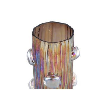 Vase – Glass Material, Dot Pattern, Brown Hue, L – Parke | PTMD