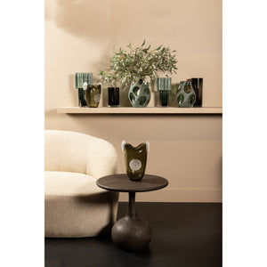Vase - Thick-walled Glass, Round Design, Handcrafted Finish, L - Tammara | PTMD