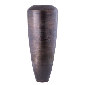 Flower pot – Round shape, aluminum sheet, copper-colored surface, L – Michael | PTMD
