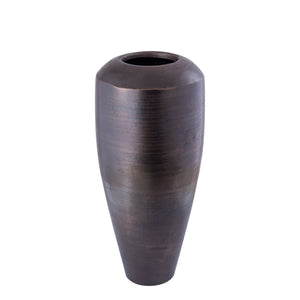 Blumentopf – Runde Form, Aluminium Blech, Kupferfarbene Oberfläche, S – Micheal | PTMD