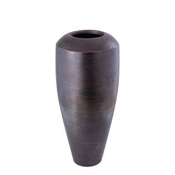 Blumentopf – Runde Form, Aluminium Blech, Kupferfarbene Oberfläche, S – Micheal | PTMD