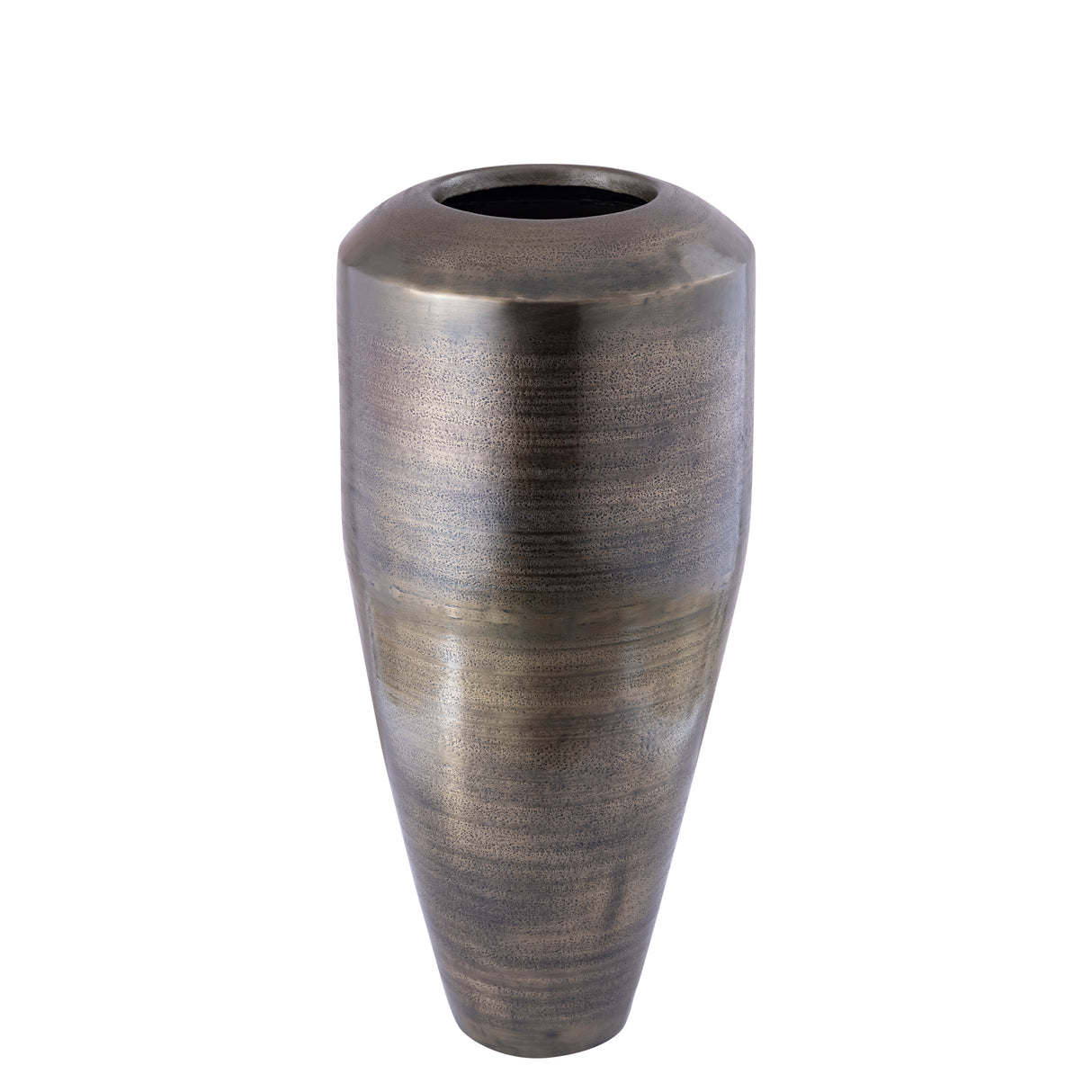 Blumentopf – Runde Form, Aluminium Blech, Gunmetal Oberfläche, S – Micheal | PTMD
