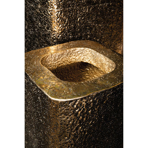 Topf – Modernes Design, Runde Form, Aluminium Material, Gold, Hoch – Indira | PTMD