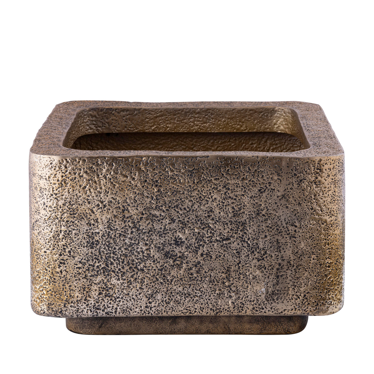 Pot - aluminum sheet, thick rim, low, gold, SV2 - Indira | PTMD