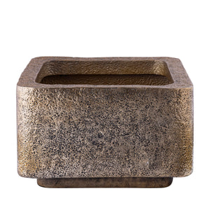 Pot - aluminum sheet, thick rim, low, gold, SV2 - Indira | PTMD