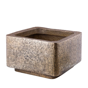 Pot - aluminum sheet, thick rim, low, gold, SV2 - Indira | PTMD