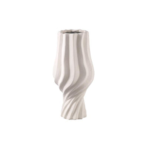 Topf – Wirbel Design, Keramik Material, Creme Farbe, L – Clair | PTMD