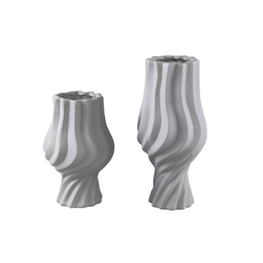 Topf – Wirbel Design, Keramik Material, Taupe Farbe, S – Clair | PTMD