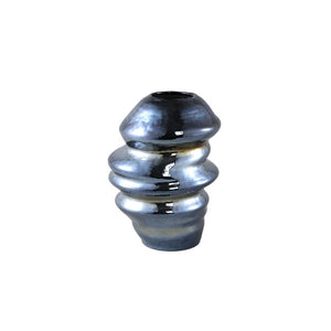 Vase – Wellen Design, Runde Form, Glas Material, Blau, S  – Orietta | PTMD